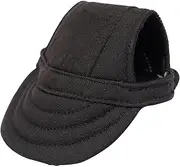 Lesunbak Outdoor Sun Protection Hood for Dogs,Adjustable Drawstring Canvas Visor Hat - Comfortable Dog Sunbonnet with Ear Holes for Running & Travel
