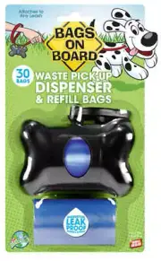 Bags on Board Bone Waste Pick-up Bag Dispenser with Dookie Dock Black 1ea/2