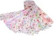 [yuksok] 40Pcs Jelly Roll Fabric Strips,Fabric Strips Roll,2.5 inch Collection,Soft Cotton Quilting Patchwork Craft for Home Decor Rug, Pink