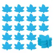 4 Inch Carpet Spot Markers, 50Pcs Leaf Shape Floor Dots, Light Blue