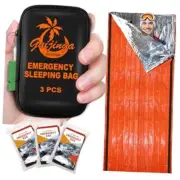 Emergency Sleeping Bags for Survival Sleeping Bag 3 Pack, Survival Bivy Sack,