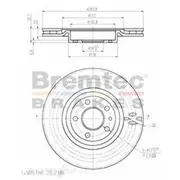 Bremtec Euro-Line GeoZinc Coated Brake Rotor - BDR10030EL