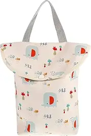 Abaodam Diaper Storage Bag Nursery Nappy Storage Bag Nappy Storage Pouch Waterproof Bag Reusable Diapers Bag Washable Diapers Bag Portable Nappy Pouch Diaper Bags For Friends