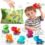 ALASOU Baby Dinosaur Car Toys with Playmat/Storage Bag|1st Birthday Gifts Toddler Toys Age 1-2|Baby Toys for 1 2 3 Year Old Boy|1 2 Year Old Boy Gift Infant 12-18 Month