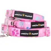 Winston Manner Dog Collar in My Prints - Pink