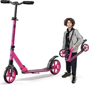 Outdoor Cruiser Kick Scooter for Ages 6+, for Kids, Teens, and Adult, Max Load 250 LBS, Foldable, 8-inch Big Wheels, Dual Suspension, 3 Adjustable Levels, Child Safety Approved