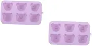 Cabilock Pcs Kawaii Bear Ice Cube Tray Silicone Mold for Ice Cubes Food Reusable