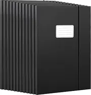 JiaWei 12 Packs of Folder, A4 File Binders with Flexible Retractable Rope Fixing Shell. 0.5" Document Archives Cases, 100 Sheet Paper Capacity.