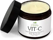 Clearly VIT-C, Natural Vitamin C Face Cream, Anti Ageing and Skin Brightening Moisturiser with Vitamin E, Organic Berry Extracts and Willow Bark | Vegan Skincare Made in USA