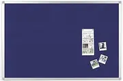 BoardsPlus Felt Notice Board -Blue Felt Surface, Aluminium Frame BPM03074040 90x60 cm