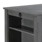 Graham Gray Finish Counter Height Dining Table USB Charging Ports and Shelves