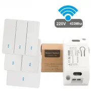 #Wireless Wall Light On Off Switch Push Button Home Remote Control 433Mhz 220V✅#