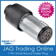 7 PIN SMALL ROUND METAL TRAILER PLUG / Light Connector - Boat/Caravan/Car/Truck