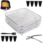 Stainless Steel Air Fryer Rack&Accessories for Ninja Dual Air Fryer AF300 DZ201