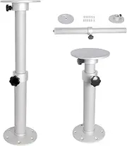 Adjustable Aluminum Alloy Table Base Kit for RV Boat Yacht - Detachable Pedestal Stand Leg Base Mount Frame, 17.8‑27.2 inch,B