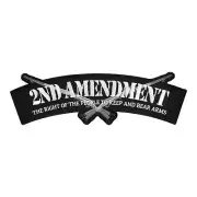 2nd Amendment Rifles Top Rocker Patch, Patriotic Rocker Patches