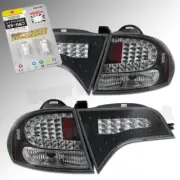 FOR 06-11 HONDA CIVIC SEDAN CLEAR BLACK LED TAIL LIGHTS +LICENSE PLATE BULBS (for: Honda Civic)