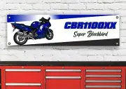 BR443B HONDA CBR1100 XX BLACKBIRD INSPIRED WORKSHOP BANNER SIGN BLUE