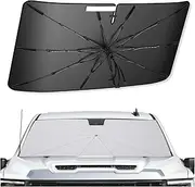 SXCY for 2019-2025 Silverado 1500/Sierra Windshield Umbrella Sunshade [Easier Foldable] for 2024 2025 Chevy Silverado 1500 Accessories 2025 Silverado 1500 Sunshade Umbrella Windshield Umbrella Shade