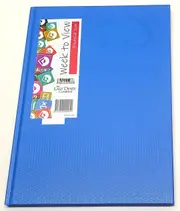 2025-2026 Financial Year Diary Everyday A4 Week to View Blue Last Diary Company FEA47BL