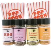 Popcorn Seasoning Variety 4 Pack | Cinnamon Sugar | Parmesan Rosemary | Nacho Ch