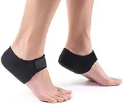 Heel Guards Heel Cups for Heel Pain Relief - Cracked Heels, Heel Spurs - Heel Pads for Plantar Fasciitis (Black, One size)
