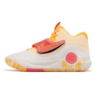 【NIKE 耐吉】籃球鞋 KD Trey 5 X EP 男鞋 白 橘 魔鬼氈 Durant 杜蘭特 氣墊 平民版(DJ7554-100)