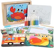 Perfeclan 2 in 1 Water and Sand Art Painting Kit DIY Crafts Learning Activities Fine Motor Skills for Kids School Birthday Kindergarten