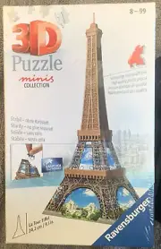 Ravensburger Mini 3D Eiffel Tower 54 Piece Jigsaw Puzzle