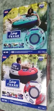 2 HEB Tubing Texas 53" RIVER TUBES HYDRO-FORCE Handles & Mesh Bottom & Backrest