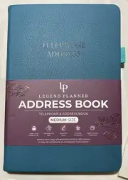 Address Book with Alphabetical Tabs –Telephone Contacts Book for Numbers Teal