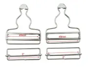 2" 49mm Suspender Adjuster Overall BuckleSilver Dungaree Fastener Braces Buck...