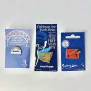 3 Sydney Australia Olympics 2000 pins Closing Ceremony, Athletics, Torch Relay