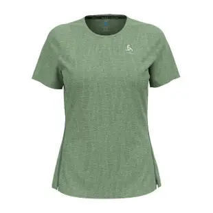 【ODLO】女 CT ENGINEERED 短袖 T-SHIRT 霜綠麻花(快乾衣 排汗衣 抗臭衣 銀離子 登山 瑜珈)