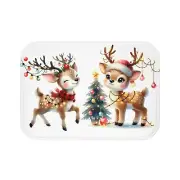 Christmas reindeer bath mat Christmas tree lights Retro bathroom rug reindeer