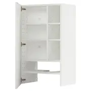 METOD wall cb f extr hood w shlf/door, white/Ringhult white, 60x100 cm