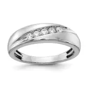 0.25ct. CZ Solid Real 14k White Gold Men's Ring