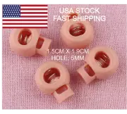 50 PINK Toggle Spring Elastic Rope Cord Locks Clip Ends Stopper Sliding Buttons