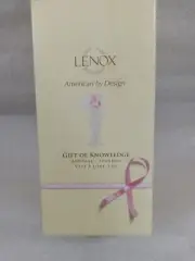 Lenox Gift of Knowledge Breast Cancer Awareness Bud Vase Faith Pink Ribbon
