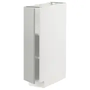 METOD base cabinet with shelves, white/Havstorp light grey, 20x60x80 cm
