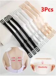 3pcs Elastic Bra Strap Holder With Non-Slip Buckle Adjustable Sports Bra Strap
