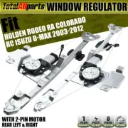 2x Rear Window Regulators for Holden Rodeo RA Colorado RC Isuzu D-Max with Motor (for: Isuzu)