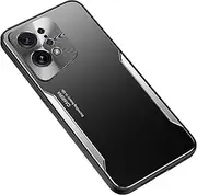 [ESTH] Case for Oppo Find X5 [Heavy Duty] Armor Aluminum Metal Shockproof Bumper Case, Soft Silicone Military Hybrid Hard Cover for Oppo Find X5, Silver