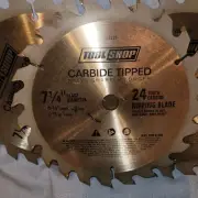 3 NEW Tool Shop 7 1/4" Circular Saw Blades 24T Tooth C2 Carbide Tipped Great$$$