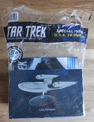 STAR TREK U,S,S FRANKLIN WITH MAGAZINE XL NEW IN BOX NEVER BEEN DISPLAYED.