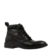JENSEN BLACK LEATHER BOOTS