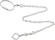 HOMOBABE Parrot Foot Chain Stainless Steel Bird Harness Leash for Training and Flying Lightweight Durable Pet Bird Chain with Ring for Parrots and Budgies