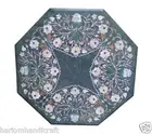 24"x24" Marble Coffee Table Top Mother Of Pearl Inlay Marquetry Furniture H1565