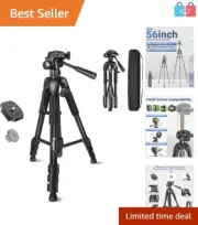 Premium 56-Inch Extendable Aluminum Laser Level Tripod for Precise Measurements