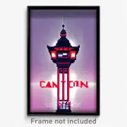 Pixel Art Poster - Glossy Canton (8 Bit Psychedelic Trippy Video Game Print)